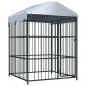 Preview: ARDEBO.de - Outdoor-Hundezwinger mit Überdachung 150 x 150 x 200 cm
