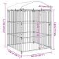 Preview: Outdoor-Hundezwinger mit Überdachung 150 x 150 x 200 cm