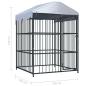Preview: Outdoor-Hundezwinger mit Überdachung 150 x 150 x 200 cm