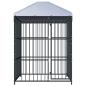 Preview: Outdoor-Hundezwinger mit Überdachung 150 x 150 x 200 cm