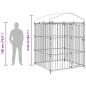 Preview: Outdoor-Hundezwinger mit Überdachung 150 x 150 x 200 cm