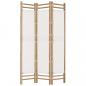 Preview: 3-tlg. Paravent Faltbar 120 cm Bambus und Canvas