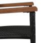 Preview: 5-tlg. Garten-Essgruppe Schwarz Poly Rattan