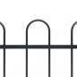 Preview: Gartenzaun mit Bügel-Design Stahl 5,1 x 0,6 m Schwarz