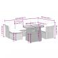 Preview: 8-tlg. Garten-Sofagarnitur mit Kissen Grau Poly Rattan