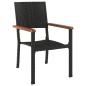 Preview: 7-tlg. Garten-Essgruppe Schwarz Poly Rattan