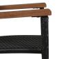 Preview: 7-tlg. Garten-Essgruppe Schwarz Poly Rattan