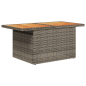 Preview: 9-tlg. Garten-Sofagarnitur mit Kissen Grau Poly Rattan