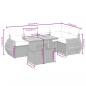 Preview: 6-tlg. Garten-Sofagarnitur mit Kissen Grau Poly Rattan