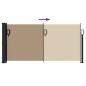 Preview: Seitenmarkise Ausziehbar Taupe 100x500 cm