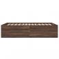 Preview: Bettgestell Braun Eichen-Optik 135x190 cm Holzwerkstoff