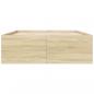 Preview: Bettgestell Sonoma-Eiche 135x190 cm Holzwerkstoff