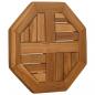 Preview: Tischplatte 40x40x2,5 cm Achteckig Massivholz Teak