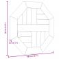 Preview: Tischplatte 40x40x2,5 cm Achteckig Massivholz Teak