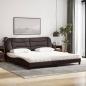 Preview: Bett mit Matratze Dunkelbraun 200x200 cm Stoff