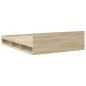 Preview: Bettgestell mit Schubladen Sonoma-Eiche 140x190cm Holzwerkstoff