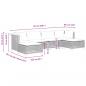 Preview: 6-tlg. Garten-Sofagarnitur mit Kissen Schwarz Poly Rattan