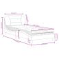 Preview: Bett mit Matratze Creme 90x200 cm Stoff