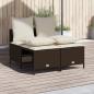 Preview: ARDEBO.de - 4-tlg. Garten-Sofagarnitur mit Kissen Braun Poly Rattan