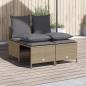 Preview: ARDEBO.de - 4-tlg. Garten-Sofagarnitur mit Kissen Beige Poly Rattan