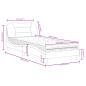 Preview: Bett mit Matratze Blau 90x190 cm Stoff