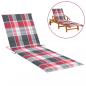 Preview: Sonnenliegen-Auflage Rot Karomuster 200x50x3 cm Oxford-Gewebe