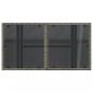 Preview: Gartentisch mit Glasplatte Grau 100x55x73 cm Poly Rattan
