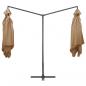 Preview: Doppelsonnenschirm mit Stahlmast 250×250 cm Taupe 