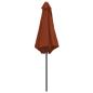 Preview: ARDEBO.de - Sonnenschirm mit Aluminium-Mast 270 x 246 cm Terracotta-Rot