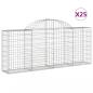 Preview: Gabionen mit Hochbogen 25 Stk. 200x30x80/100cm Verzinktes Eisen