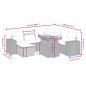 Preview: 8-tlg. Garten-Sofagarnitur mit Kissen Grau Poly Rattan