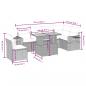 Preview: 7-tlg. Garten-Sofagarnitur mit Kissen Grau Poly Rattan
