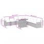 Preview: 11-tlg. Garten-Sofagarnitur mit Kissen Grau Poly Rattan