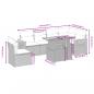 Preview: 7-tlg. Garten-Sofagarnitur mit Kissen Grau Poly Rattan