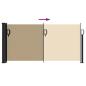 Preview: Seitenmarkise Ausziehbar Beige 100x500 cm
