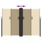 Preview: Seitenmarkise Ausziehbar Beige 180x1200 cm