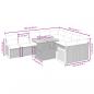 Preview: 10-tlg. Garten-Sofagarnitur mit Kissen Grau Poly Rattan