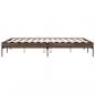 Preview: Bettgestell Braun Eichen-Optik 135x190 cm Holzwerkstoff Metall
