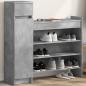 Preview: ARDEBO.de - Schuhschrank Betongrau 100,5x28x100 cm Holzwerkstoff