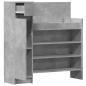 Preview: Schuhschrank Betongrau 100,5x28x100 cm Holzwerkstoff