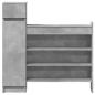 Preview: Schuhschrank Betongrau 100,5x28x100 cm Holzwerkstoff