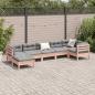 Preview: 7-tlg. Garten-Sofagarnitur mit Kissen Massivholz Douglasie
