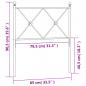 Preview: Kopfteil Metall Weiß 80 cm
