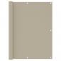 Preview: Balkon-Sichtschutz Beige 120x500 cm Oxford-Gewebe