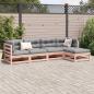 Preview: 5-tlg. Garten-Sofagarnitur mit Kissen Massivholz Douglasie