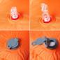 Preview: Selbstaufblasende Isomatte mit Kissen Orange