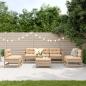 Preview: ARDEBO.de - 6-tlg. Garten-Lounge-Set mit Kissen Massivholz Kiefer