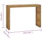 Preview: Konsolentisch 110x35x75 cm Massivholz Teak
