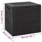 Preview: Gartentruhe Braun 58,5x46x55 cm Polypropylen
