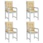 Preview: ARDEBO.de - Niedriglehner-Auflagen 4 Stk. Melange Beige 100x50x4 cm Stoff